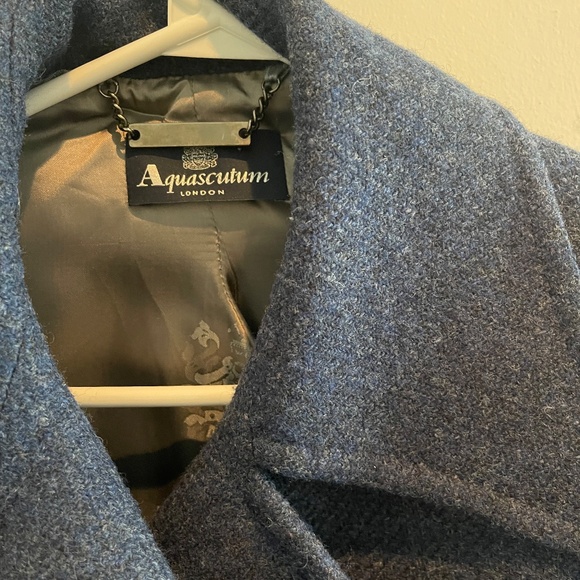 Women's Wool Peacoat in blue by luxury UK brand, Acquascutum UK10 EU36 US S - Picture 2 of 5